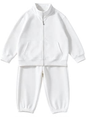 儿童白色演出服男童女童运动套装