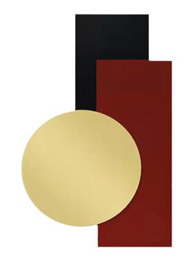 现代简约高档餐厅立体几何手绘画