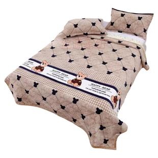 秋冬a类牛奶绒双人床盖防跑防滑加厚绗缝三层防静电误差(+-5)