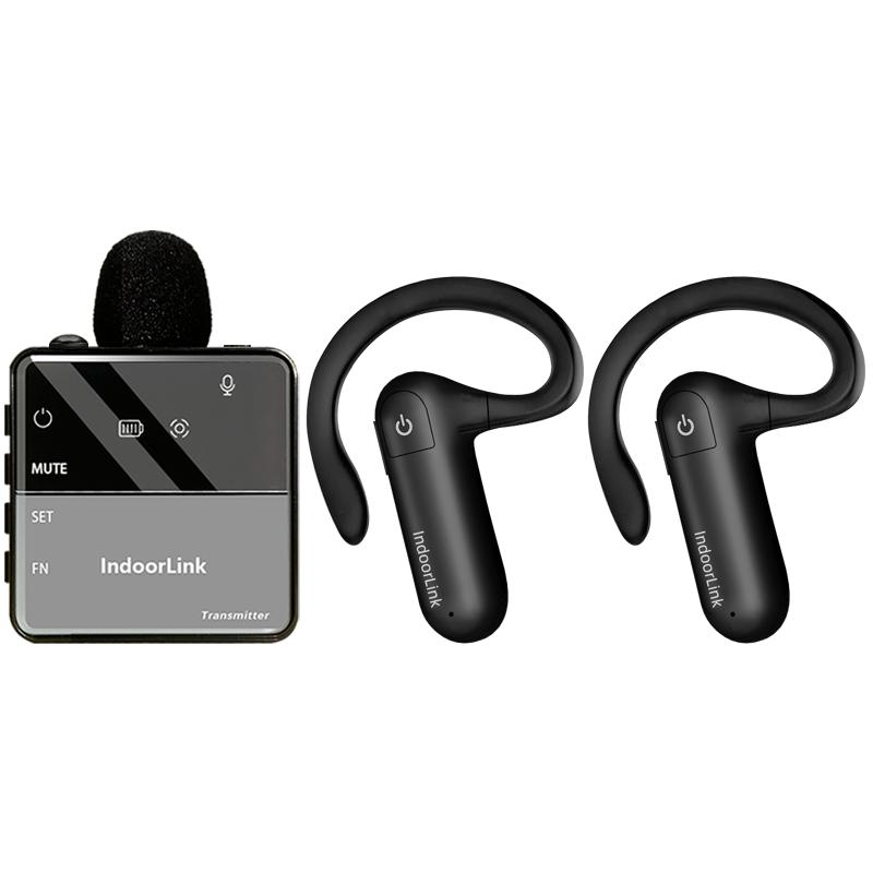 IndoorLink无线讲解器领夹式一对多耳机政企接待高端会议企业工厂参观讲解耳麦博物馆景区导览设备团队讲解器