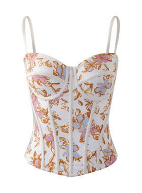 CORSELET法式油画花卉印花抹胸