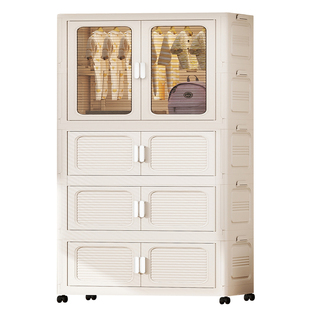 60/70/85面宽加厚宝宝衣柜儿童收纳柜塑料衣橱婴儿简易衣柜家用