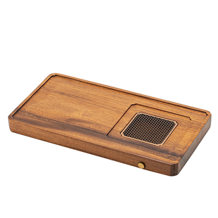 清山胡同胡桃木储水式茶盘中式实木茶托盘家用复古轻奢壶承干泡台