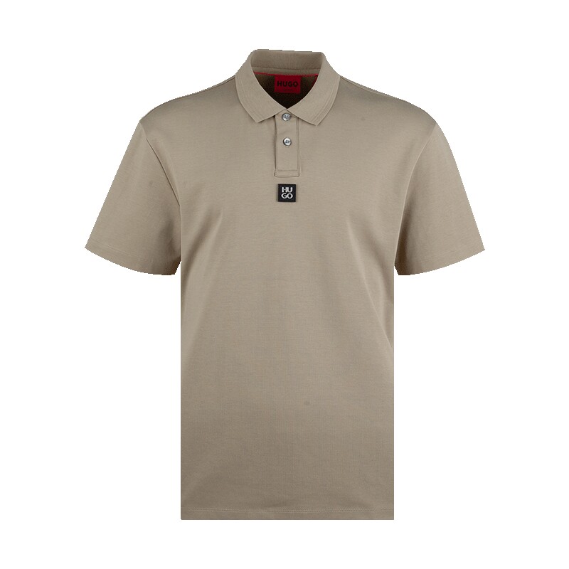 HugoBoss叠层logo徽章Polo衫男
