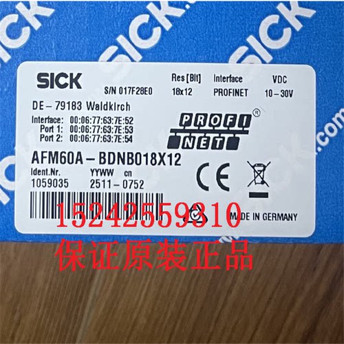 议价现货！1059035 AFM60A-BDNB018X12西克编码器SICK全新原装正