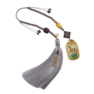 大善堂2026马踏新程汽车挂件玉石车挂生肖马年后视镜吊坠新款礼物