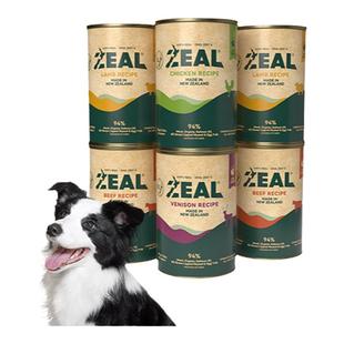 ZEAL狗罐头主食营养牛肉拌饭健体增肥狗主粮湿粮罐组合装390g*6