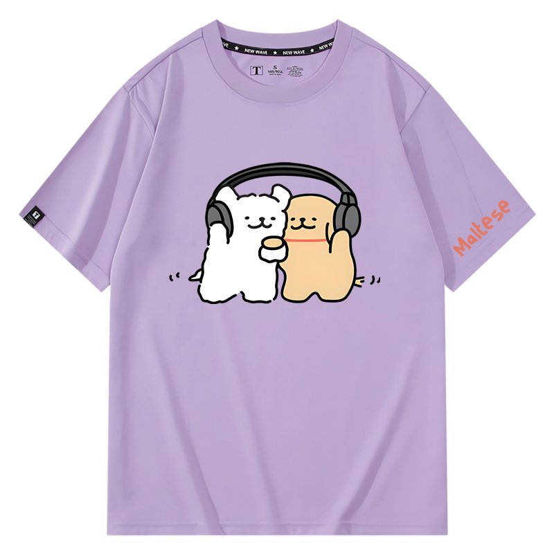 休闲宽松纯棉情侣短袖