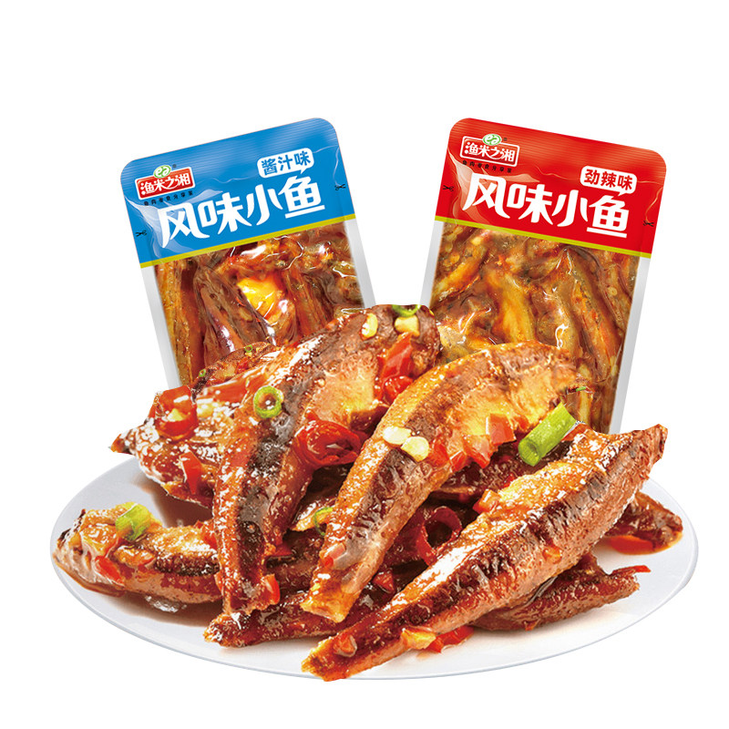 渔米之湘劲辣鱼仔散称500g/包