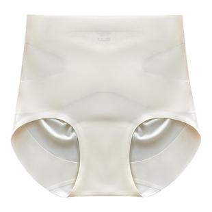 高腰收腹内裤女2025新款10A蚕丝抑菌裆提臀冰丝无痕女士三角短裤