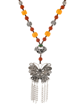 新中式民族风编织蜜蜡项链配饰