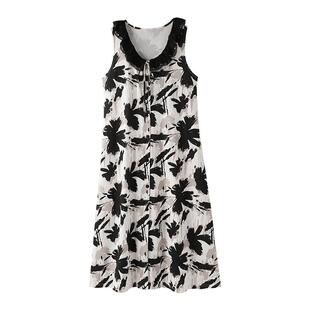 睡裙女士睡衣夏季莫代尔无袖背心中长裙薄款冰丝凉感高级感连衣裙