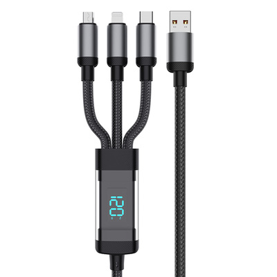 三合一快充数据线LED数显