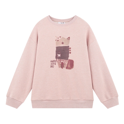 ei童装女童套头卫衣宽松休闲