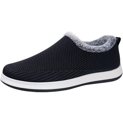 老北京布鞋男款冬季加绒加厚棉鞋中老年爸爸鞋男士休闲透气保暖鞋