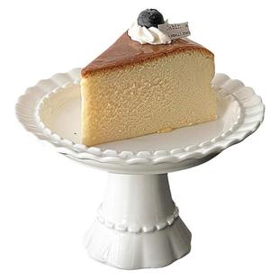 欧式花边陶瓷高脚蛋糕盘ins高颜值下午茶精致甜品盘点心盘水果盘