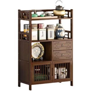 茶水柜小茶柜茶台桌茶边柜博古置物架客厅实木办公室茶叶储物柜子