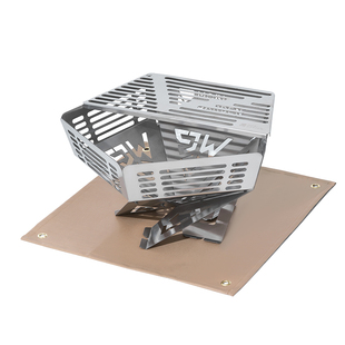 牧高笛户外露营烧烤架柴火炉轻量便携折叠焚火台篝火架子LY