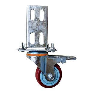 多层货架刹车万向轮置物架轴承轮子家用铁架重型脚轮角钢移动轱辘