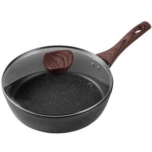 麦饭石煎平底锅牛轧糖不粘锅沾做雪花酥专用锅电磁炉蔓越莓干烘焙