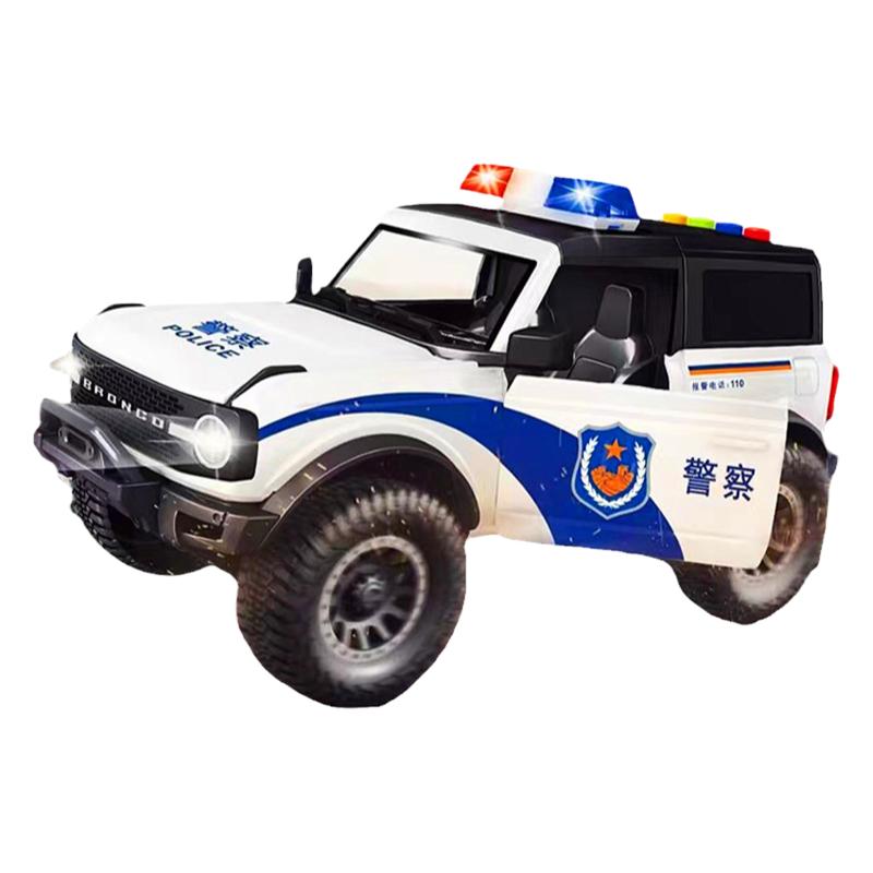 宝乐星警车儿童惯性音乐故事车
