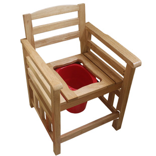 扶手靠背坐便椅老人家用可移动马桶室内卫生间孕妇成人坐便器带桶