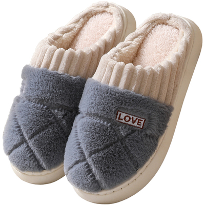 棉拖鞋男士秋冬季加绒加厚2025新款居家室内防滑保暖可外穿情侣款