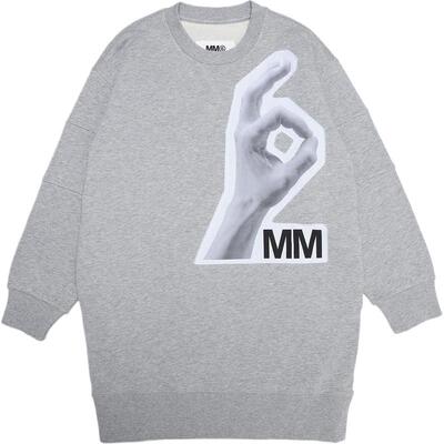 【早秋特惠】MM6 Maison Margiela 秋冬女童印花平纹布卫衣