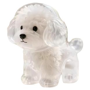 透明小狗毛发收纳盒收集吊坠吊饰挂件扭蛋毛发存放扭蛋钥匙扣挂件