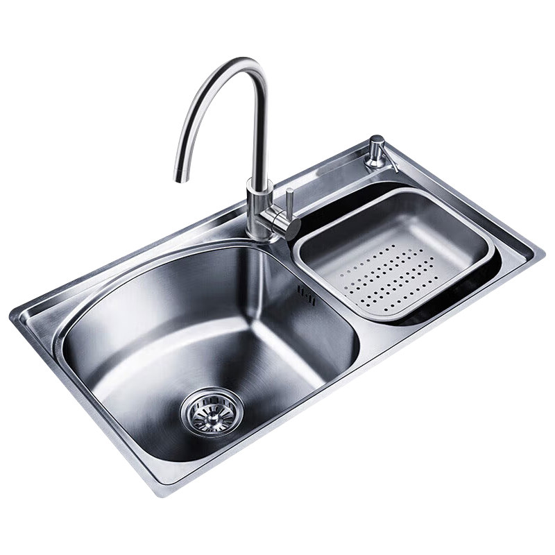 潜水艇不锈钢水槽 厨房洗菜盆 双槽菜盆 GCP8245 台上盆
