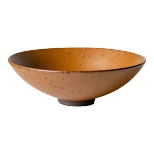 创意中式米饭碗高脚碗农家乐家用老式土碗拉面碗小菜碗浅口陶瓷碗