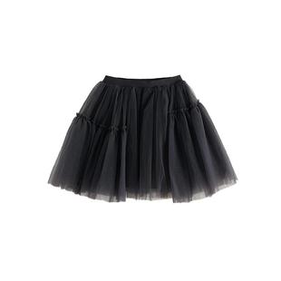 马克珍妮女童不规则网纱拼接短裙半身裙儿童裙子秋装新款241273
