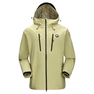 [雨壳]熊猫户外骆驼冲锋衣女款2026春防风防水登山服运动外套男