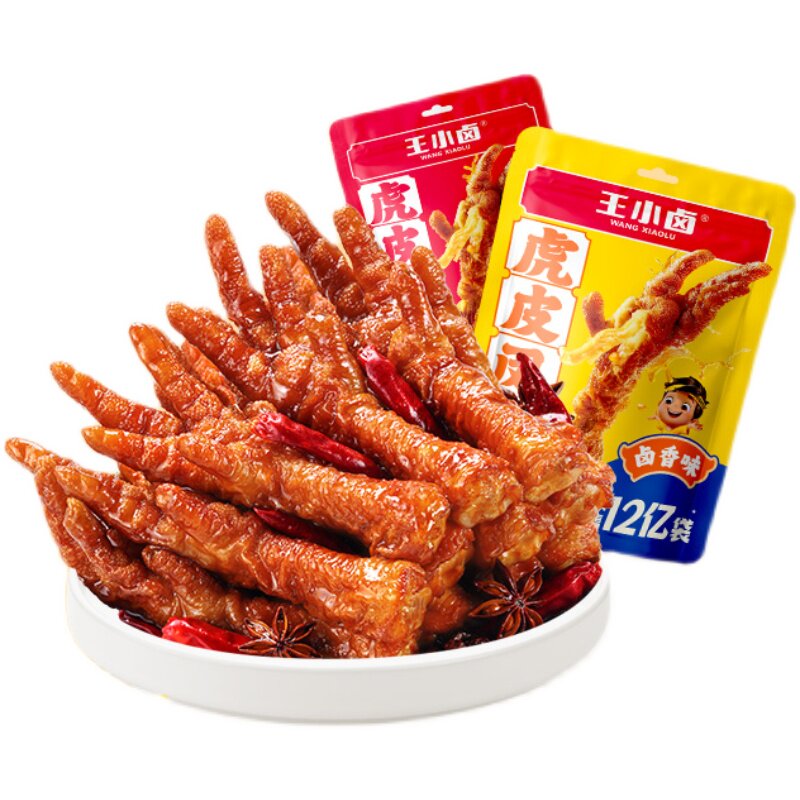 【畅吃装】王小卤虎皮凤爪400g卤味肉类鸡爪解馋年货零食休闲小吃