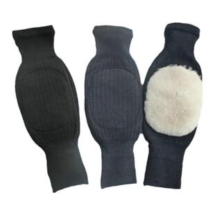 纯羊毛护膝皮毛一体羊绒加厚长毛羊绒膝盖关节保暖老寒腿防寒腿套