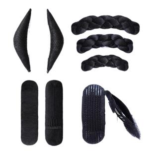 汉服古风假发包圆牛角麻花包盘发发髻一体式明制造型假发包垫发器