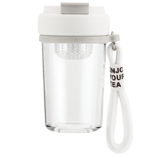 乐扣乐扣磁弹泡茶杯女士便携水杯男士茶水分离杯玻璃大容量办公室