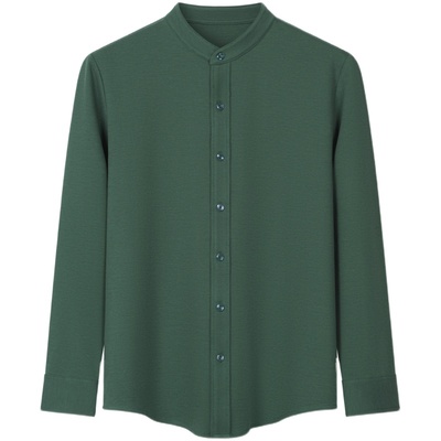 男士立领长袖高端衬衫