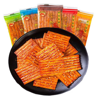 嘴巴香素羊排辣条亲嘴片麻辣片怀旧童年零食小吃老式大辣片大刀肉