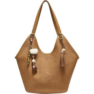 百思图25冬商场新款miu系托特包时尚质感大容量单肩包女TY050DX5