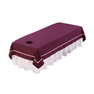 新款四季通用美容院床单纯棉复古彩棉麻床单养生SPA专用床罩床单