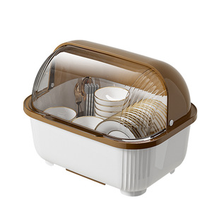 厨房碗碟碗盘收纳架盘子沥水碗架装碗筷收纳箱放碗餐具盒带盖碗