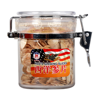 美国许氏西洋参片 进口西洋参切片圆片100g 威斯康辛州花旗参原片