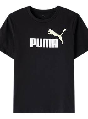 茵特丨Puma彪马黑色运动套装男款夏季宽松透气休闲短袖T恤衫短裤
