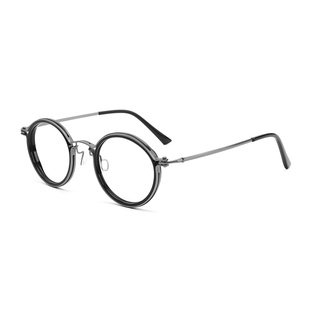 木川日本设计师孙红雷同款眼镜框镜架男超轻纯钛复古圆框大脸近视
