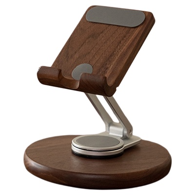 北欧国度进口黑胡桃木手机支架