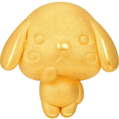 明牌珠宝黄金转运珠3d3D硬金足金