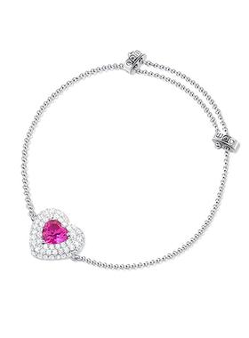 apm女银氧化锆石百搭手链送女友