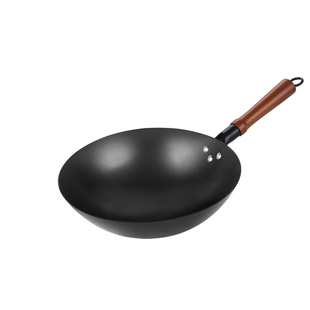 正宗章丘老式家用铁锅正品炒锅纯正无涂层不粘锅燃气灶通用炒菜锅