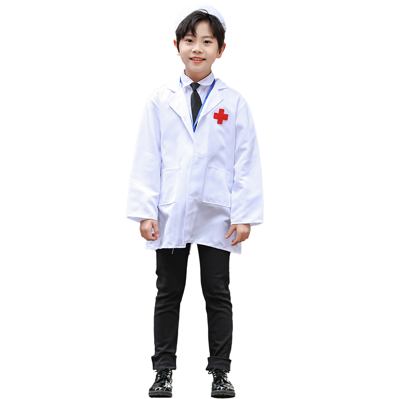 六一儿童小医生服护士服女孩角色扮演过家家白大褂衣服套装演出服